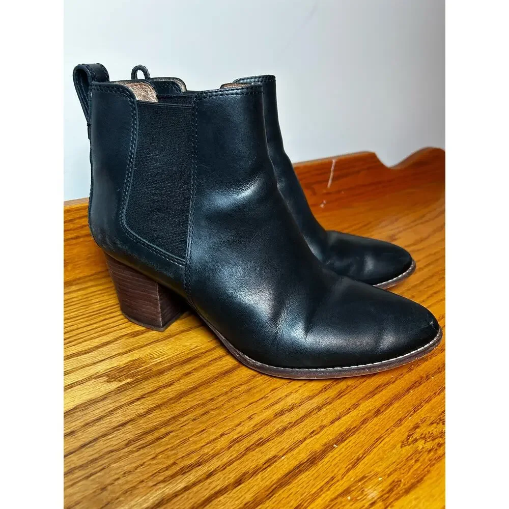 Madewell Size 10 Black Bootie The Regan JB307 Shoe Heel